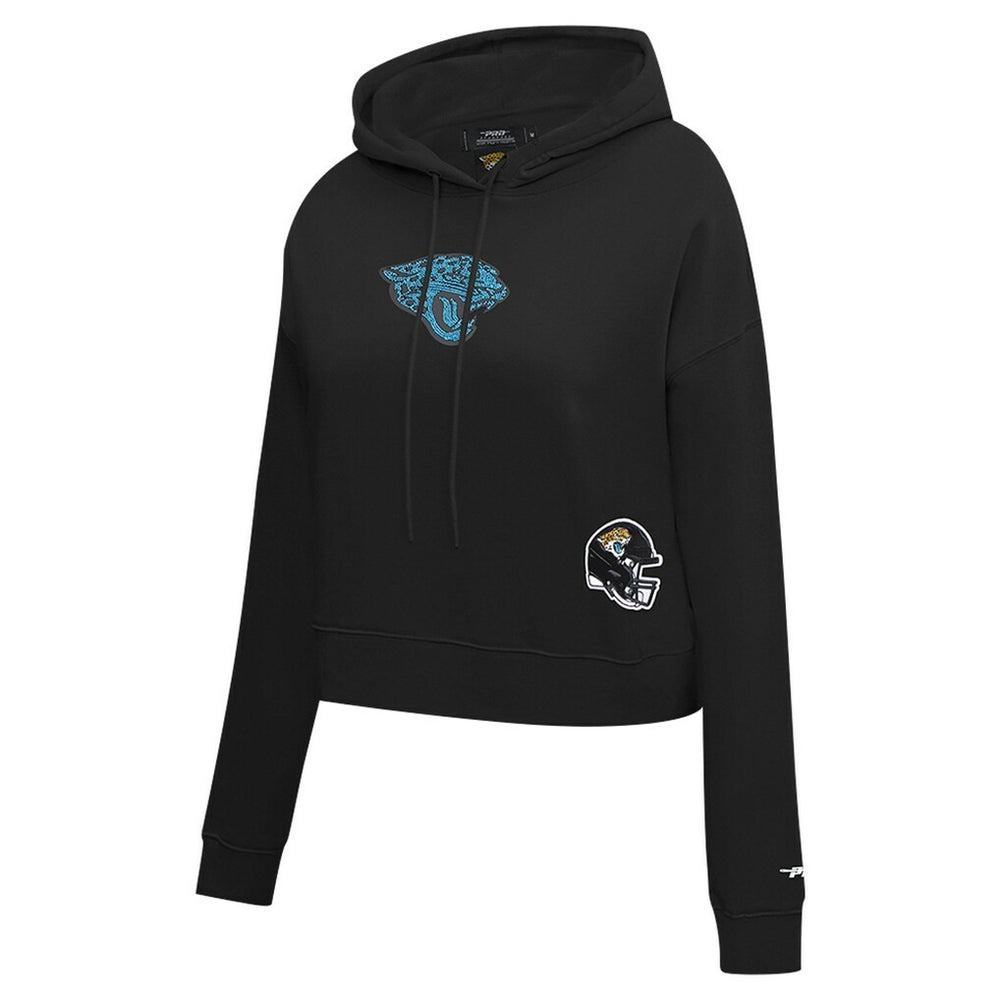 Pro Standard Women's Jeweled Cropped Pullover Hoodie - Jacksonville Jaguars Hoodies