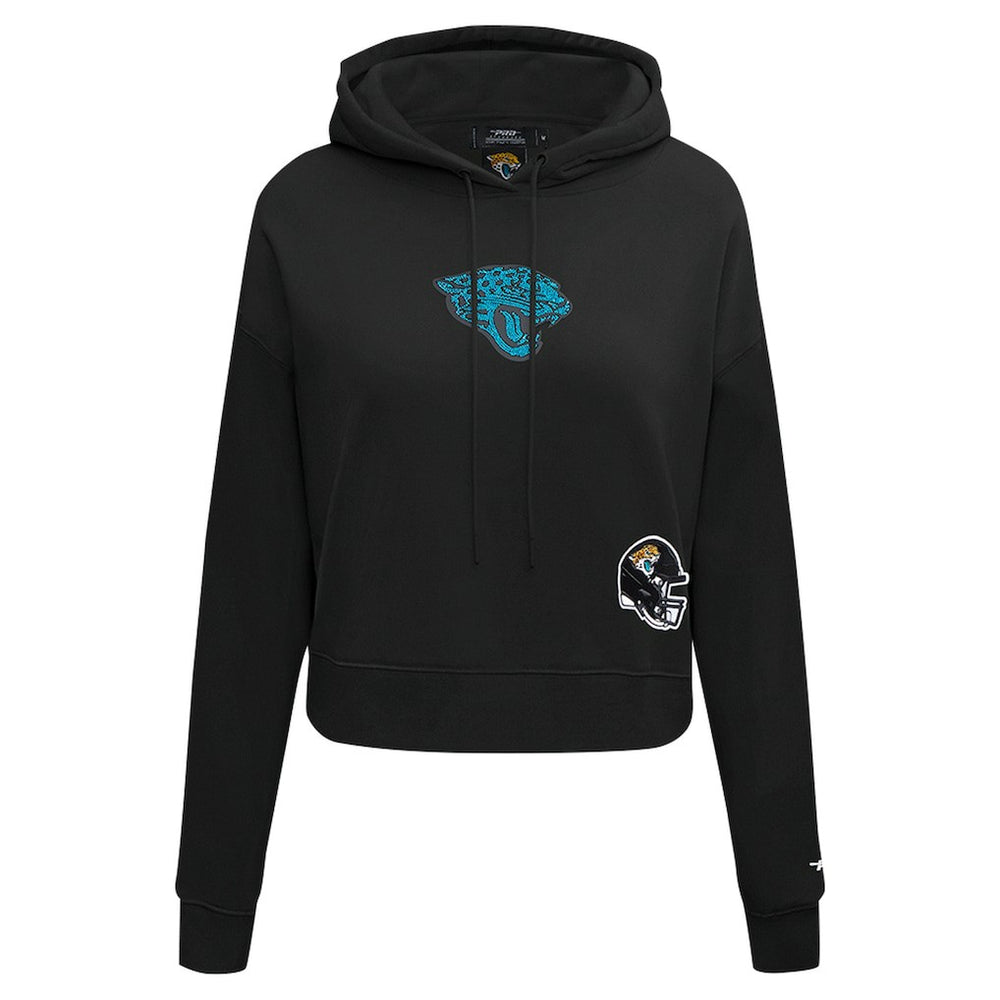 Pro Standard Women's Jeweled Cropped Pullover Hoodie - Jacksonville Jaguars Hoodies