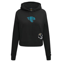 Pro Standard Women's Jeweled Cropped Pullover Hoodie - Jacksonville Jaguars Hoodies