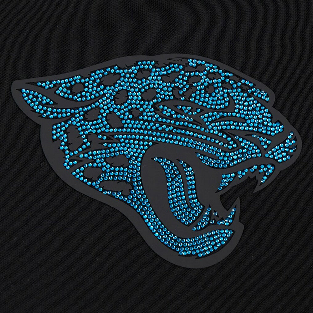 Pro Standard Women's Jeweled Cropped Pullover Hoodie - Jacksonville Jaguars Hoodies