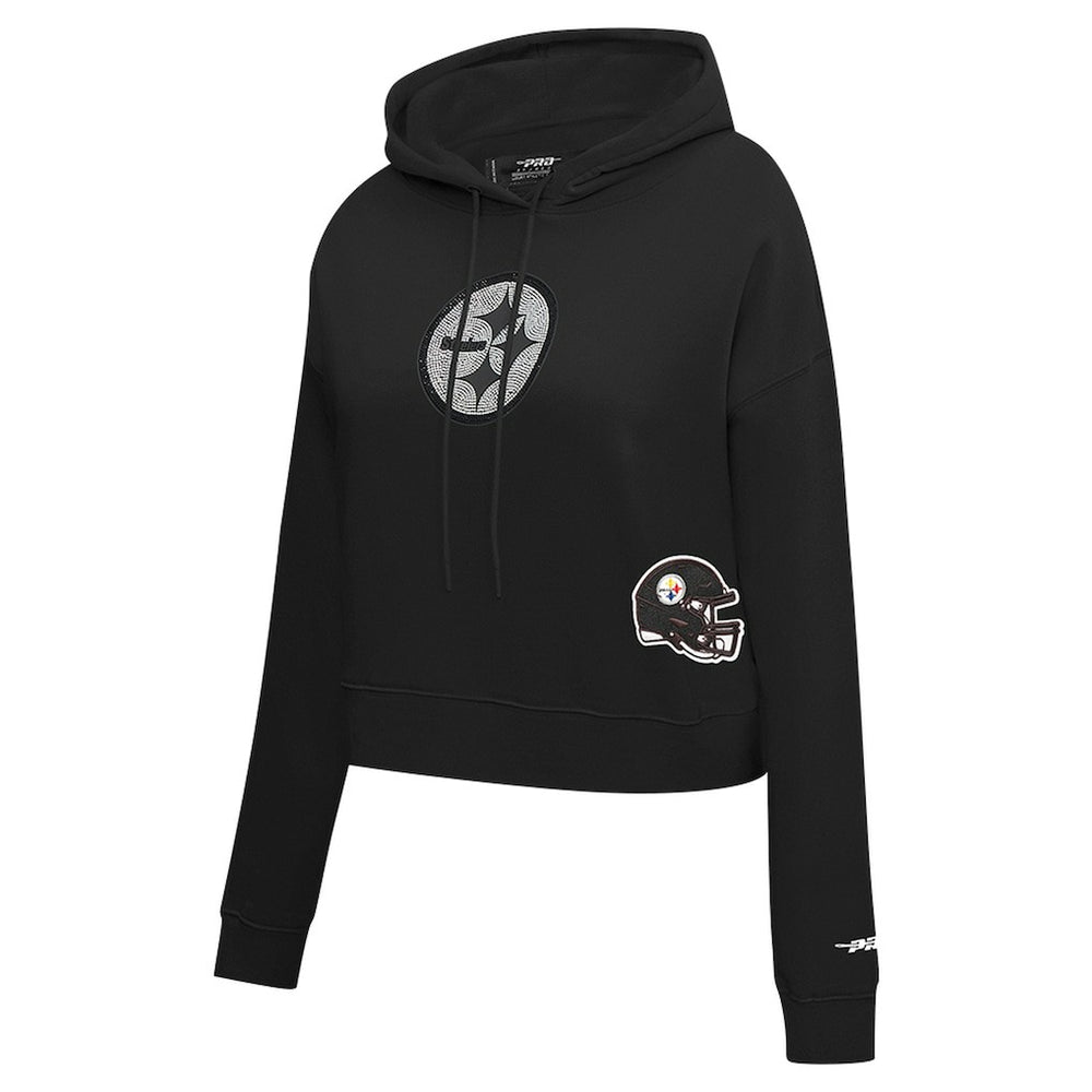 Pro Standard Women's Jeweled Cropped Pullover Hoodie - Pittsburgh Steelers Hoodies