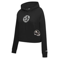 Pro Standard Women's Jeweled Cropped Pullover Hoodie - Pittsburgh Steelers Hoodies