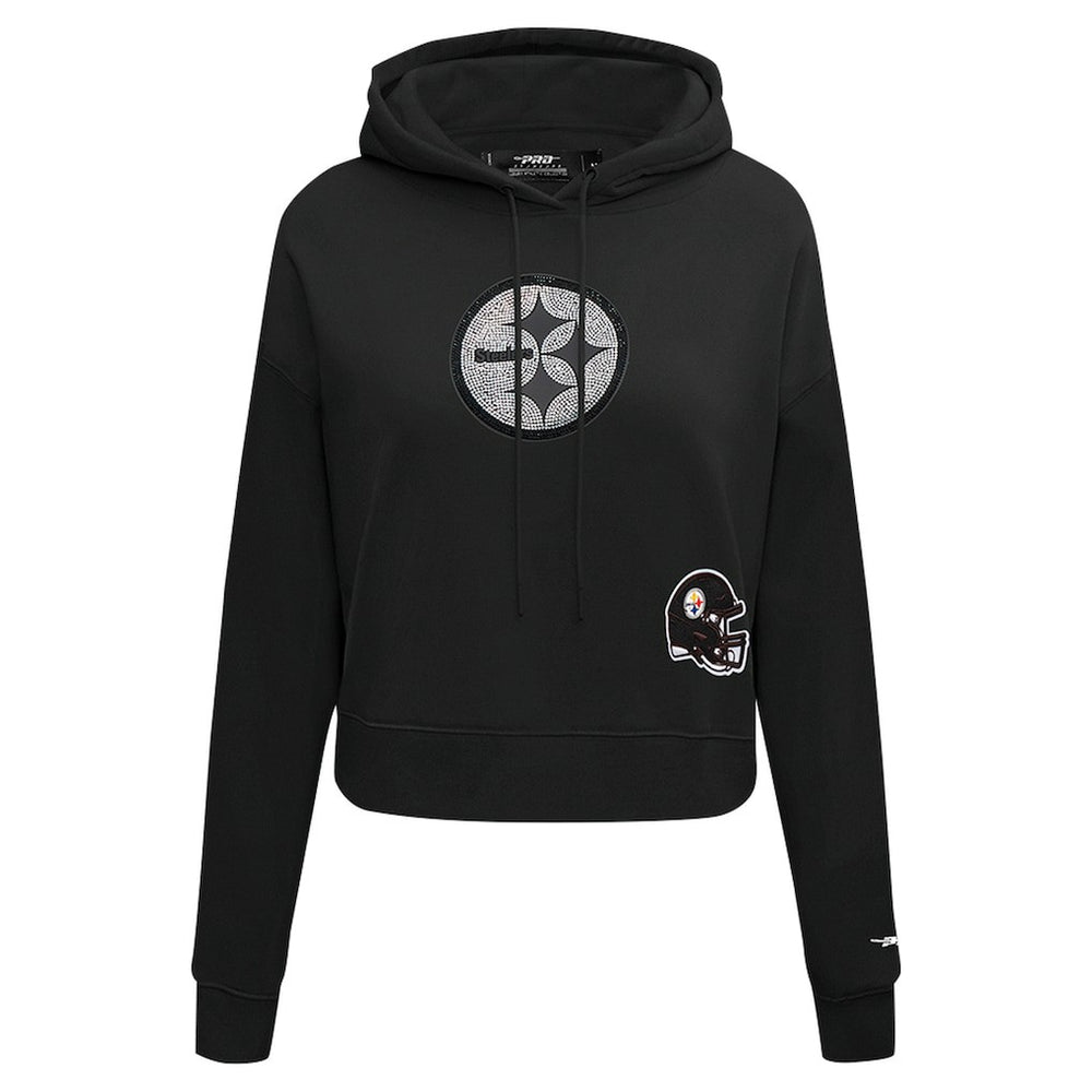Pro Standard Women's Jeweled Cropped Pullover Hoodie - Pittsburgh Steelers Hoodies