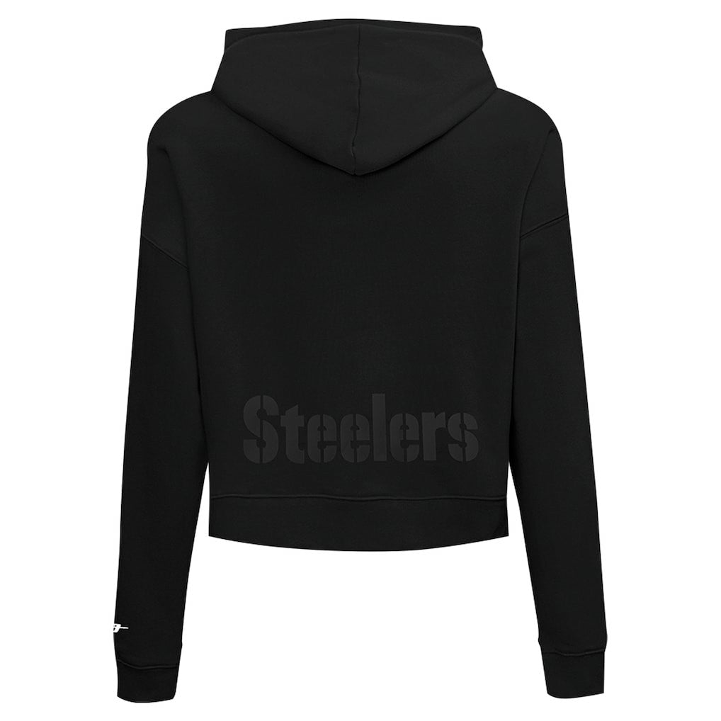 Pro Standard Women's Jeweled Cropped Pullover Hoodie - Pittsburgh Steelers Hoodies
