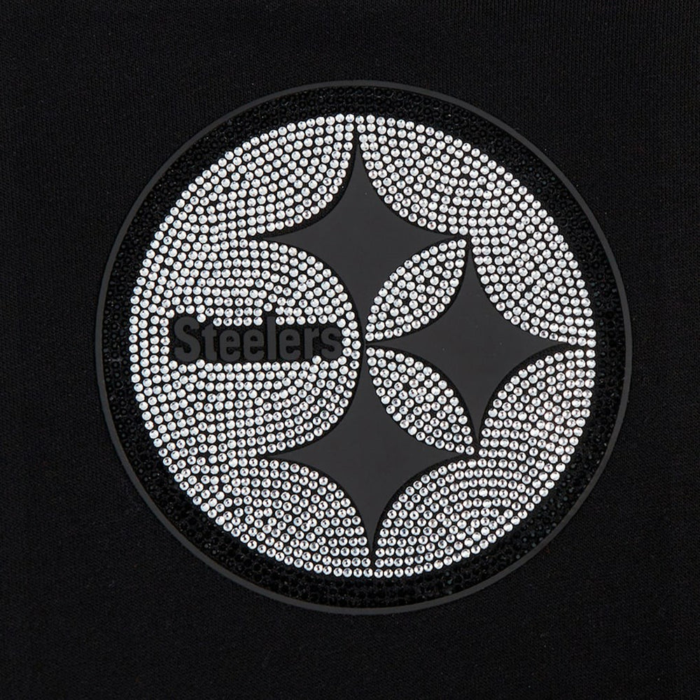 Pro Standard Women's Jeweled Cropped Pullover Hoodie - Pittsburgh Steelers Hoodies