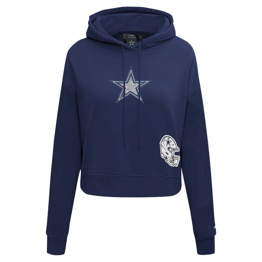 Pro Standard Women's Jeweled Cropped Pullover Hoodie - Dallas Cowboys Hoodies