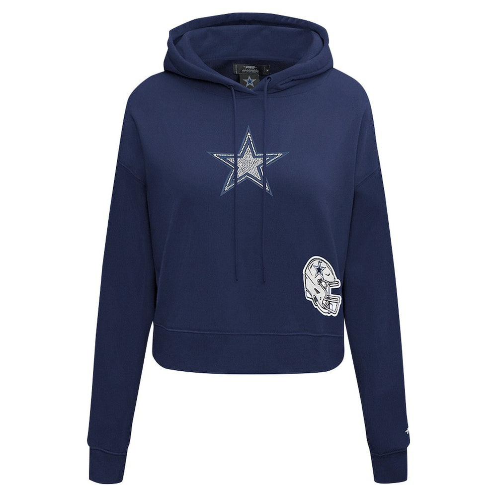 Pro Standard Women's Jeweled Cropped Pullover Hoodie - Dallas Cowboys Hoodies