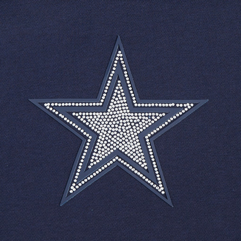 Pro Standard Women's Jeweled Cropped Pullover Hoodie - Dallas Cowboys Hoodies