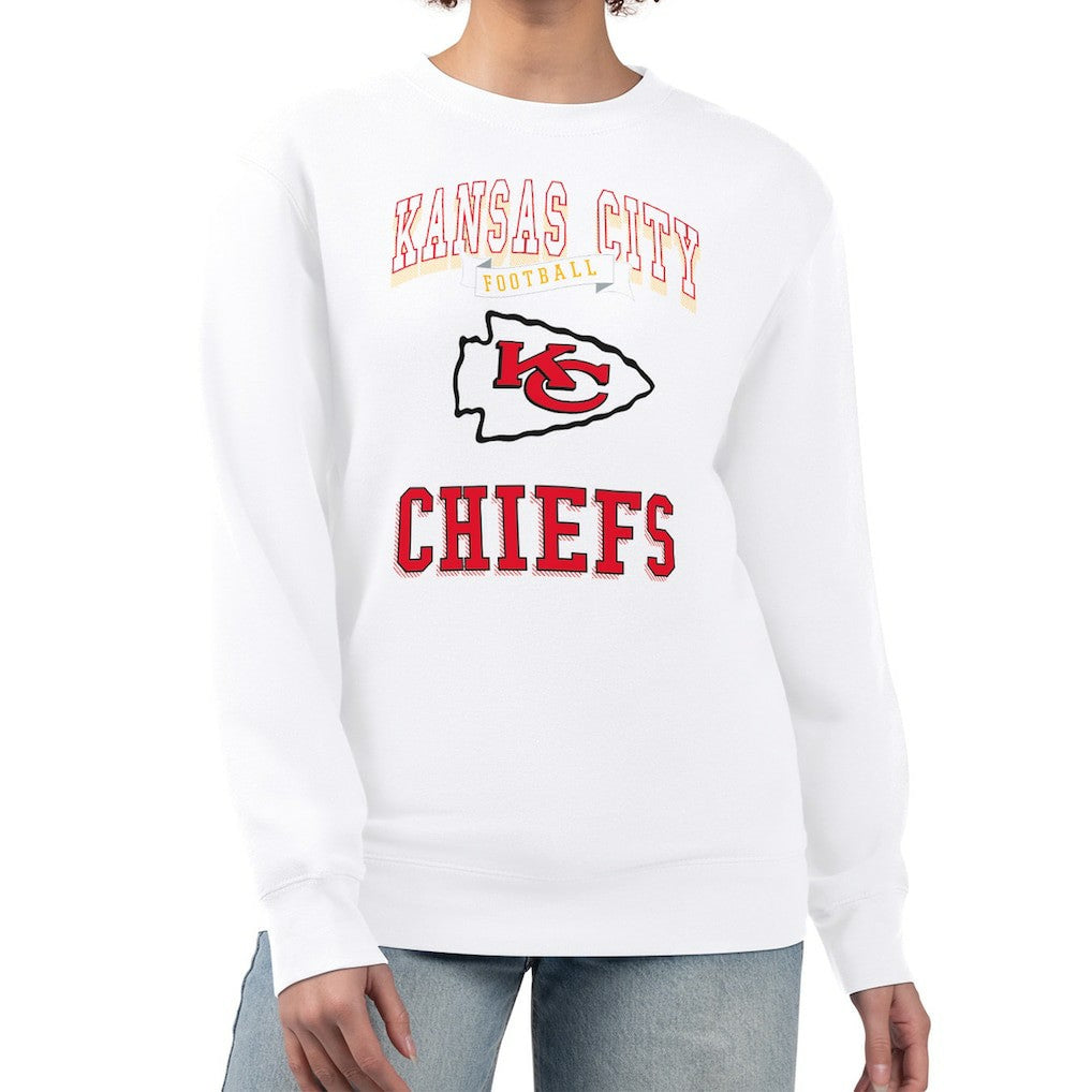 G-III 4Her by Carl Banks Women's Team Logo Graphic Tri-Blend Pullover Sweatshirt - Kansas City Chiefs Pullover
