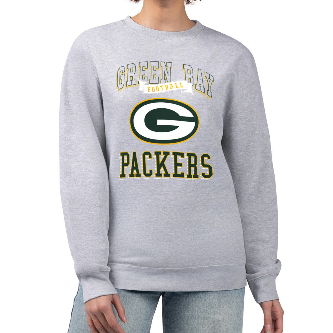 G-III 4Her by Carl Banks Women's Team Logo Graphic Tri-Blend Pullover Sweatshirt - Green Bay Packers Pullover