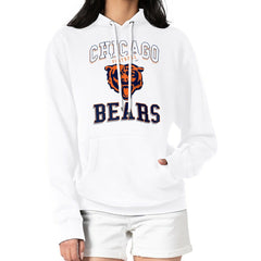 G-III 4Her by Carl Banks Women's Team Logo Graphic Fleece Tri-Blend Pullover Hoodie - Chicago Bears Hoodies