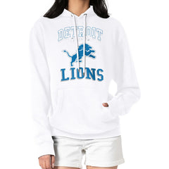G-III 4Her by Carl Banks Women's Team Logo Graphic Fleece Tri-Blend Pullover Hoodie - Detroit Lions Hoodies