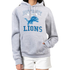 G-III 4Her by Carl Banks Women's Team Logo Graphic Fleece Tri-Blend Pullover Hoodie - Detroit Lions Hoodies