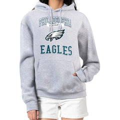G-III 4Her by Carl Banks Women's Team Logo Graphic Fleece Tri-Blend Pullover Hoodie - Philadelphia Eagles Hoodies