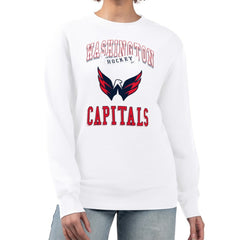 NHL Washington Capitals G-III 4Her by Carl Banks Women's Team Logo Tri-Blend Fleece Pullover Sweatshirt