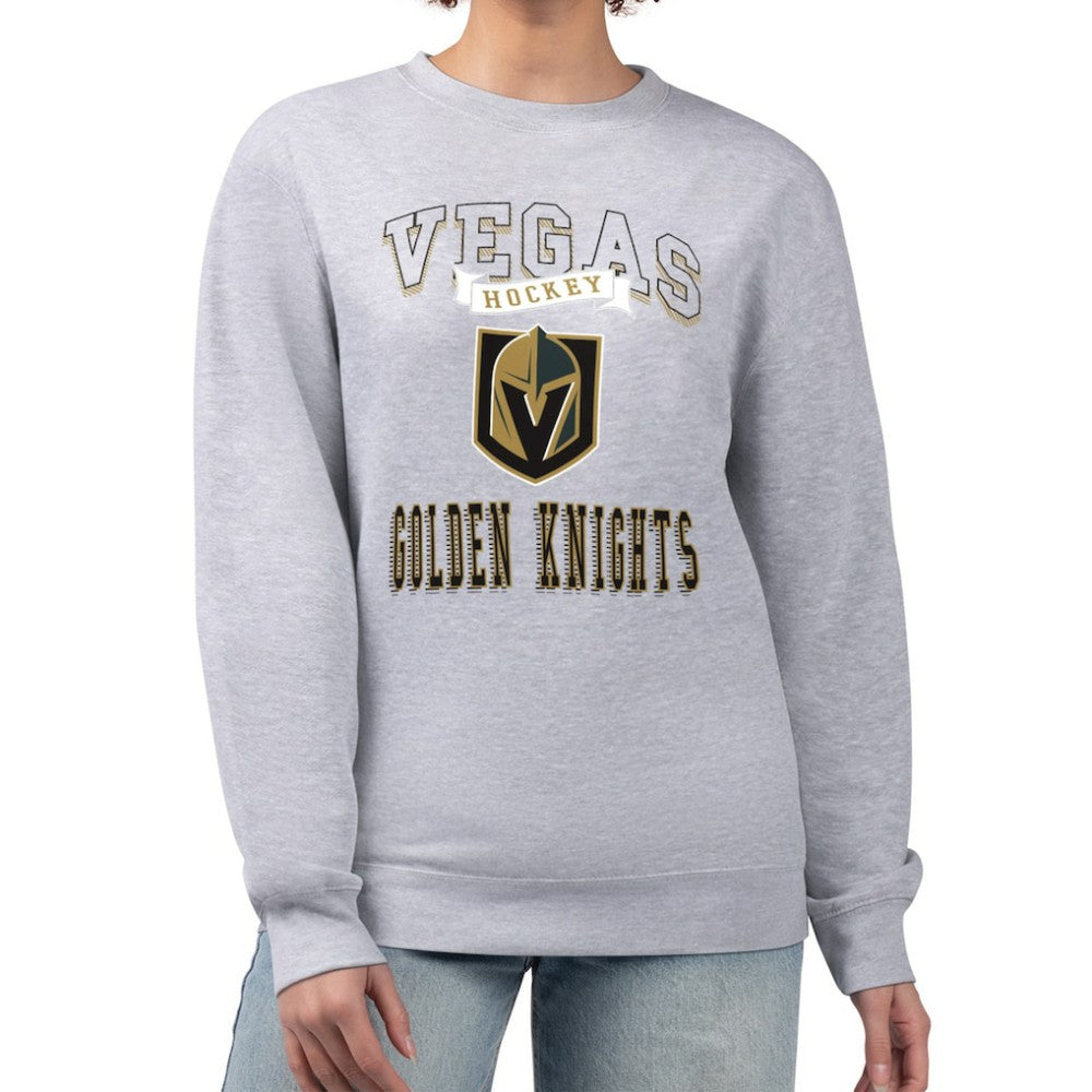 NHL Vegas Golden Knights G-III 4Her by Carl Banks Women's Team Logo Tri-Blend Fleece Pullover Sweatshirt