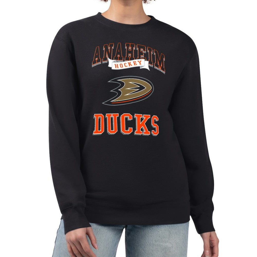 NHL Anaheim Ducks G-III 4Her by Carl Banks Women's Team Logo Tri-Blend Fleece Pullover Sweatshirt