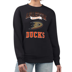 NHL Anaheim Ducks G-III 4Her by Carl Banks Women's Team Logo Tri-Blend Fleece Pullover Sweatshirt