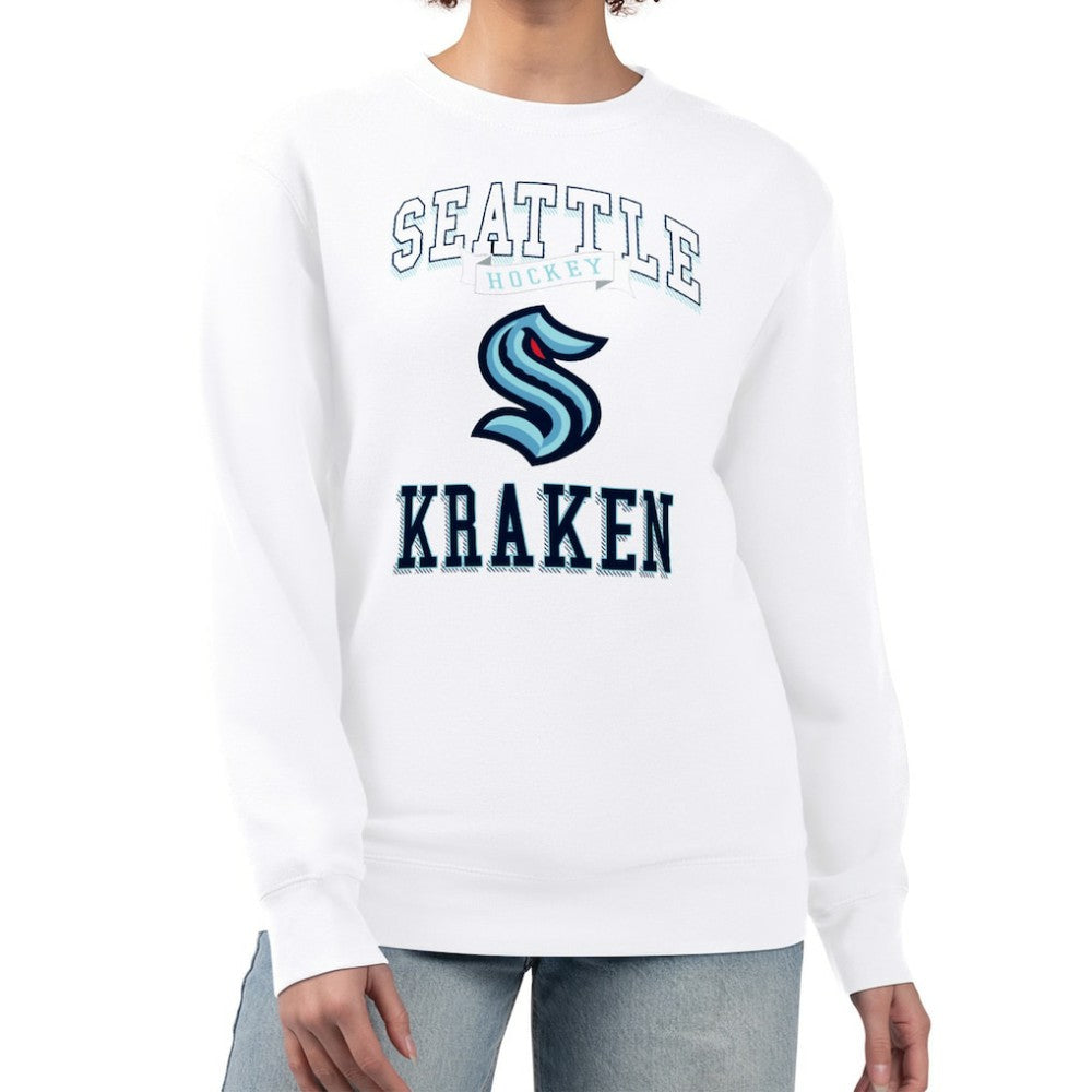 NHL Seattle Kraken G-III 4Her by Carl Banks Women's Team Logo Tri-Blend Fleece Pullover Sweatshirt
