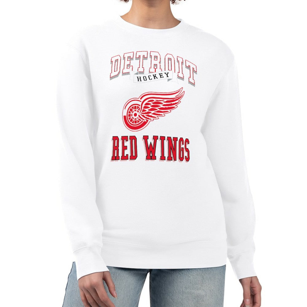 NHL Detroit Red Wings G-III 4Her by Carl Banks Women's Team Logo Tri-Blend Fleece Pullover Sweatshirt