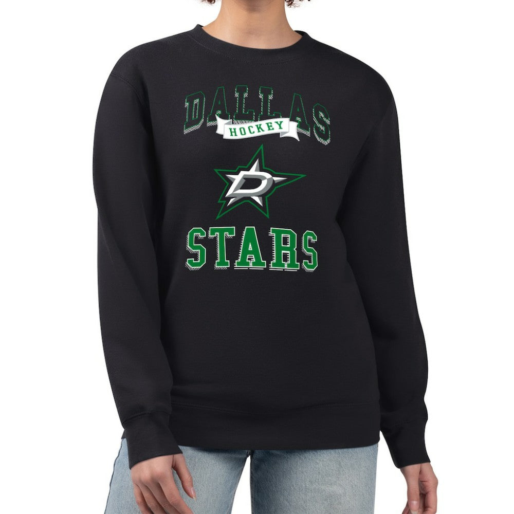 NHL Dallas Stars G-III 4Her by Carl Banks Women's Team Logo Tri-Blend Fleece Pullover Sweatshirt