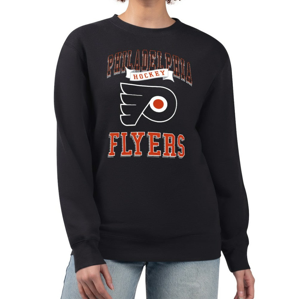 NHL Philadelphia Flyers G-III 4Her by Carl Banks Women's Team Logo Tri-Blend Fleece Pullover Sweatshirt