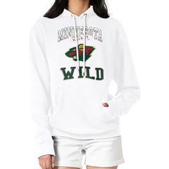 NHL Minnesota Wild G-III 4Her by Carl Banks Women's Team Logo Tri-Blend Fleece Pullover Hoodie