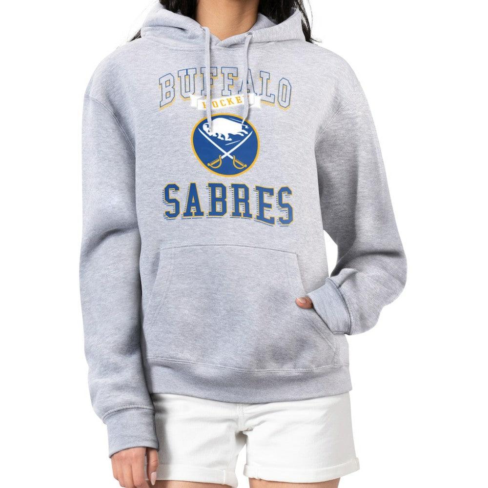 NHL Buffalo Sabres G-III 4Her by Carl Banks Women's Team Logo Tri-Blend Fleece Pullover Hoodie