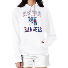 NHL New York Rangers G-III 4Her by Carl Banks Women's Team Logo Tri-Blend Fleece Pullover Hoodie