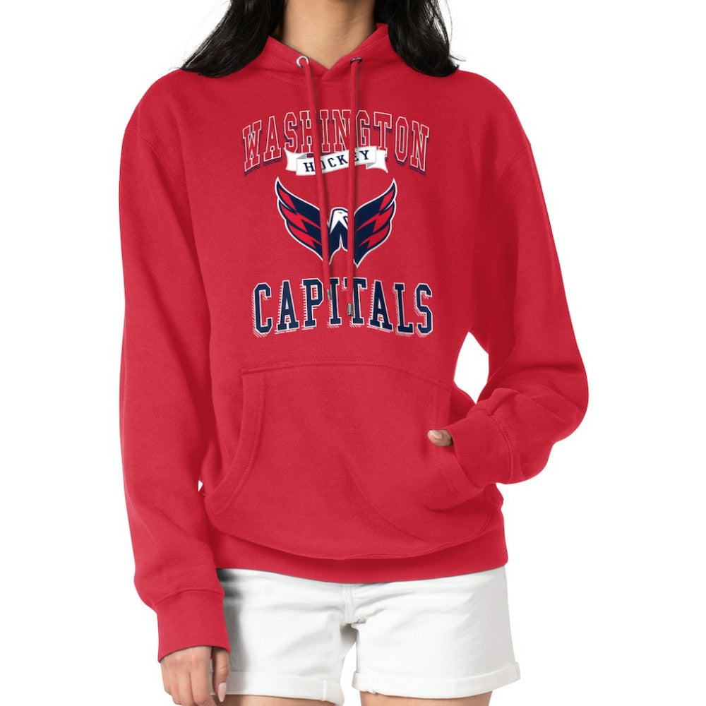 NHL Washington Capitals G-III 4Her by Carl Banks Women's Team Logo Tri-Blend Fleece Pullover Hoodie