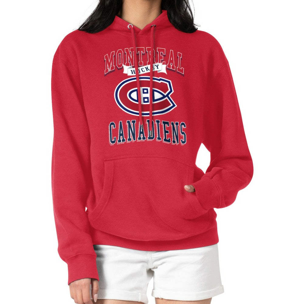 NHL Montreal Canadiens G-III 4Her by Carl Banks Women's Team Logo Tri-Blend Fleece Pullover Hoodie