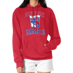 NHL New York Rangers G-III 4Her by Carl Banks Women's Team Logo Tri-Blend Fleece Pullover Hoodie