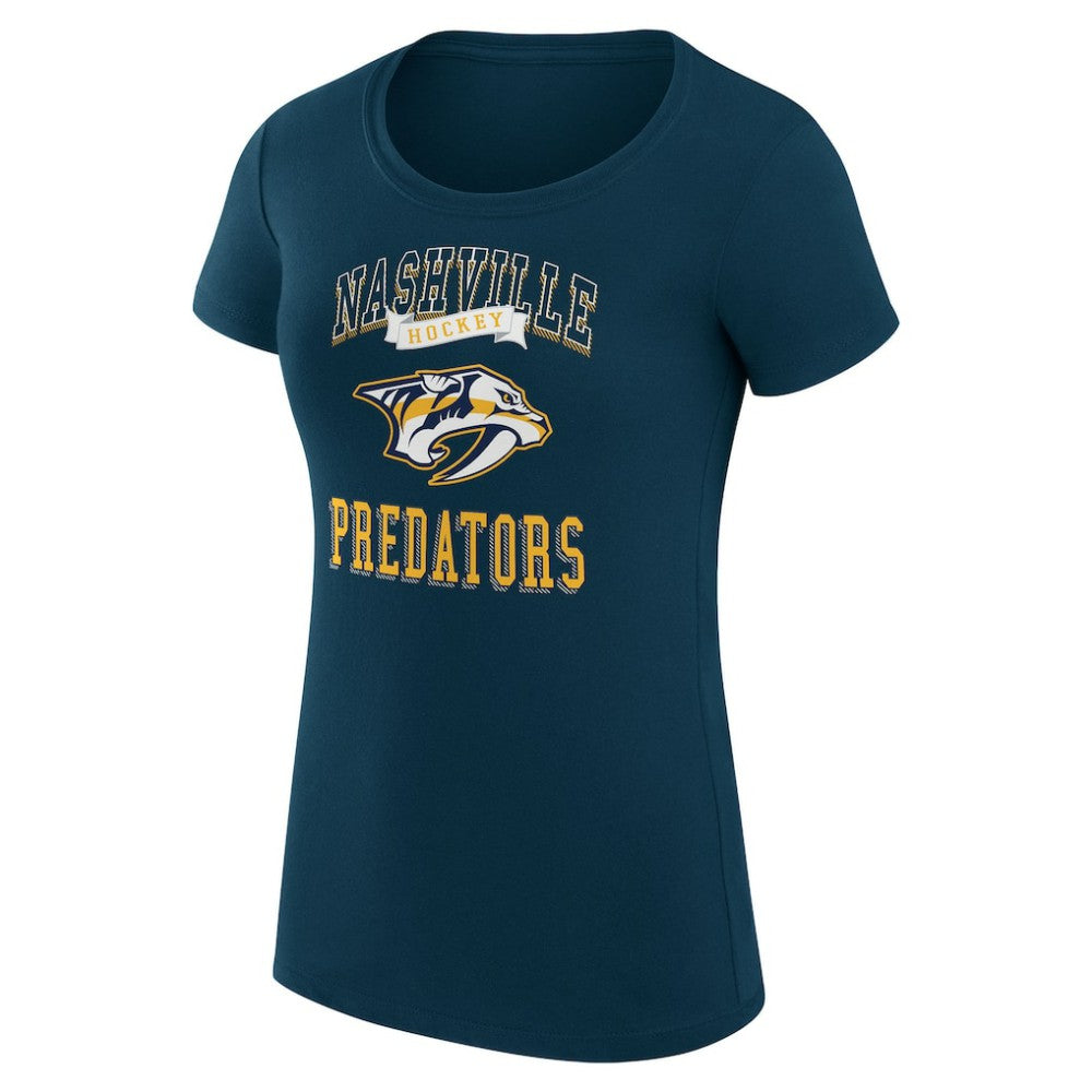NHL Nashville Predators G-III 4Her by Carl Banks Women's Super-Slim Fit Lightweight Team Logo Graphic T-Shirt