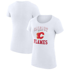 NHL Calgary Flames G-III 4Her by Carl Banks Women's Super-Slim Fit Lightweight Team Logo Graphic T-Shirt