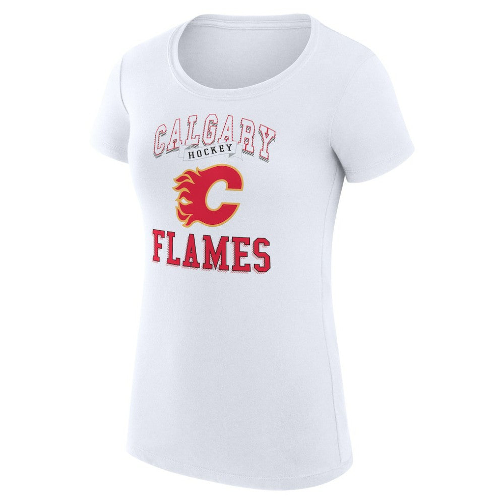 NHL Calgary Flames G-III 4Her by Carl Banks Women's Super-Slim Fit Lightweight Team Logo Graphic T-Shirt