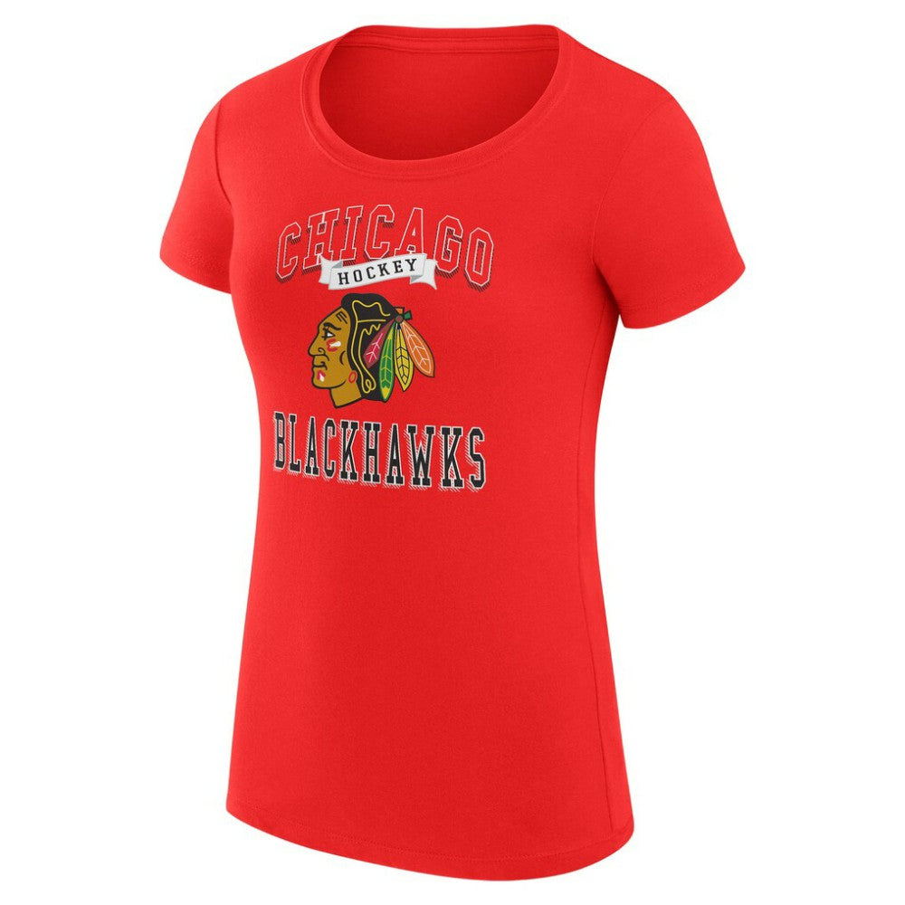 NHL Chicago Blackhawks G-III 4Her by Carl Banks Women's Super-Slim Fit Lightweight Team Logo Graphic T-Shirt