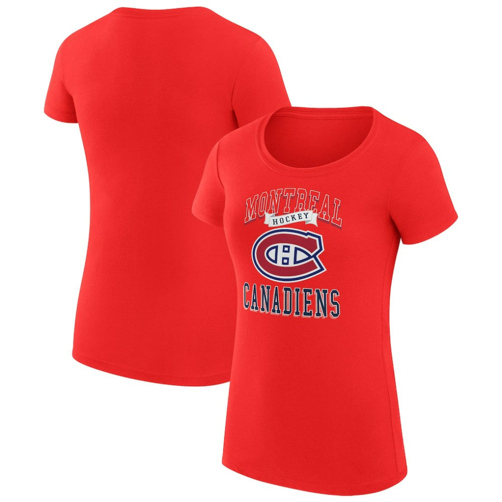 NHL Montreal Canadiens G-III 4Her by Carl Banks Women's Super-Slim Fit Lightweight Team Logo Graphic T-Shirt