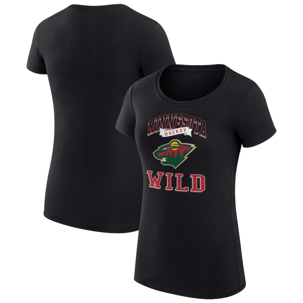 NHL Minnesota Wild G-III 4Her by Carl Banks Women's Super-Slim Fit Lightweight Team Logo Graphic T-Shirt