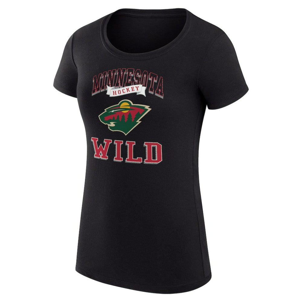 NHL Minnesota Wild G-III 4Her by Carl Banks Women's Super-Slim Fit Lightweight Team Logo Graphic T-Shirt