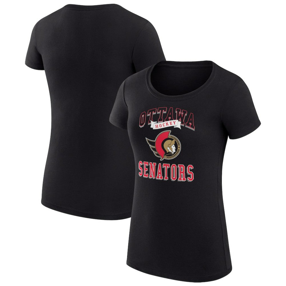 NHL Ottawa Senators G-III 4Her by Carl Banks Women's Super-Slim Fit Lightweight Team Logo Graphic T-Shirt