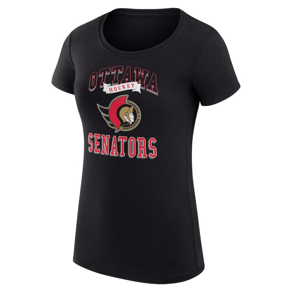 NHL Ottawa Senators G-III 4Her by Carl Banks Women's Super-Slim Fit Lightweight Team Logo Graphic T-Shirt