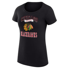 NHL Chicago Blackhawks G-III 4Her by Carl Banks Women's Super-Slim Fit Lightweight Team Logo Graphic T-Shirt