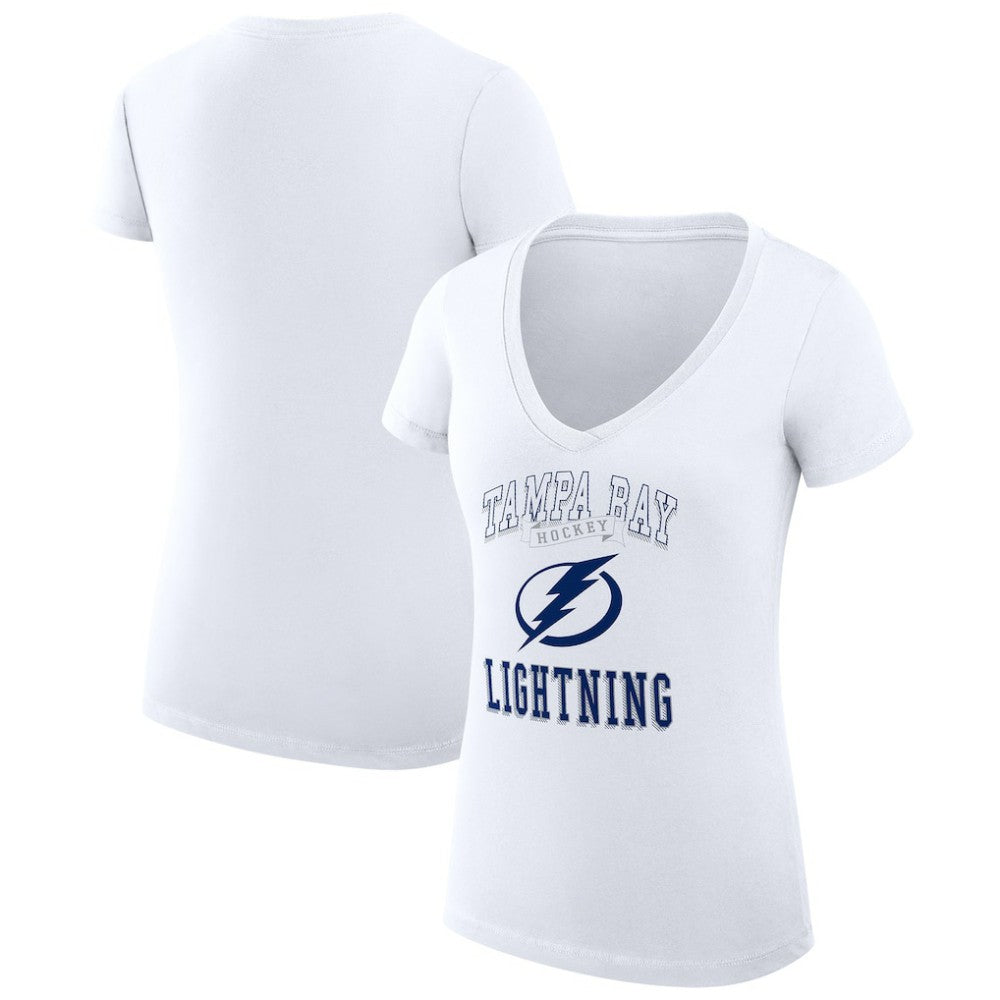 NHL Tampa Bay Lightning G-III 4Her by Carl Banks Women's Super-Slim Fit Lightweight Team Logo Graphic V-Neck T-Shirt