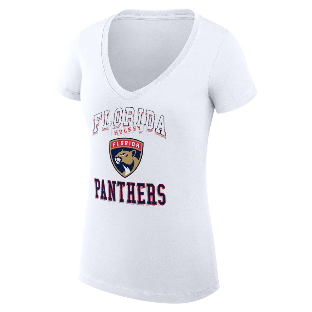 NHL Florida Panthers G-III 4Her by Carl Banks Women's Super-Slim Fit Lightweight Team Logo Graphic V-Neck T-Shirt