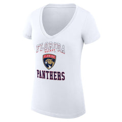 NHL Florida Panthers G-III 4Her by Carl Banks Women's Super-Slim Fit Lightweight Team Logo Graphic V-Neck T-Shirt