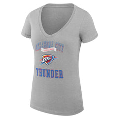 Oklahoma City Thunder G-III 4Her by Carl Banks Women's Super-Slim Fit Lightweight Team Logo V-Neck T-Shirt
