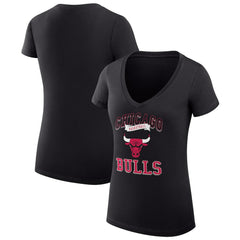 Chicago Bulls G-III 4Her by Carl Banks Women's Super-Slim Fit Lightweight Team Logo V-Neck T-Shirt sale