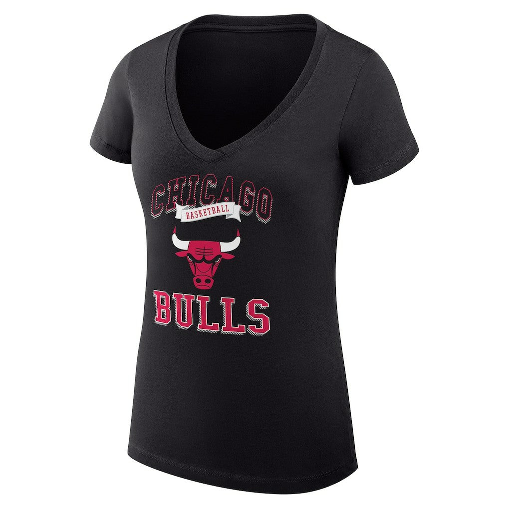 Chicago Bulls G-III 4Her by Carl Banks Women's Super-Slim Fit Lightweight Team Logo V-Neck T-Shirt sale