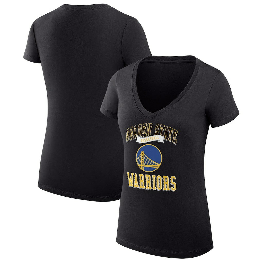 Golden State Warriors G-III 4Her by Carl Banks Women's Super-Slim Fit Lightweight Team Logo V-Neck T-Shirt sale