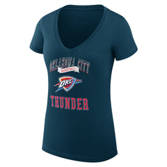 Oklahoma City Thunder G-III 4Her by Carl Banks Women's Super-Slim Fit Lightweight Team Logo V-Neck T-Shirt